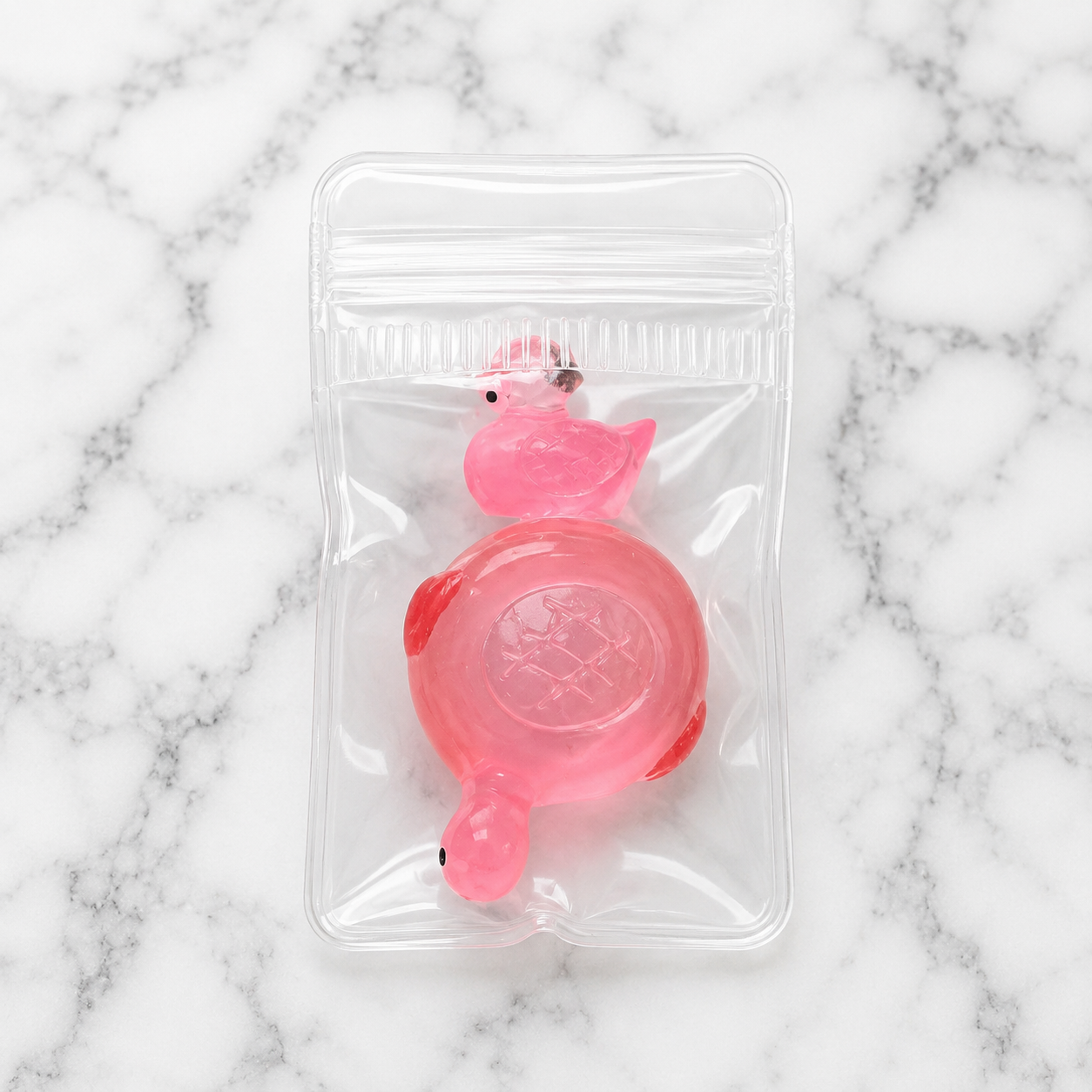Translucent Mini Flamingo w/ Floaty