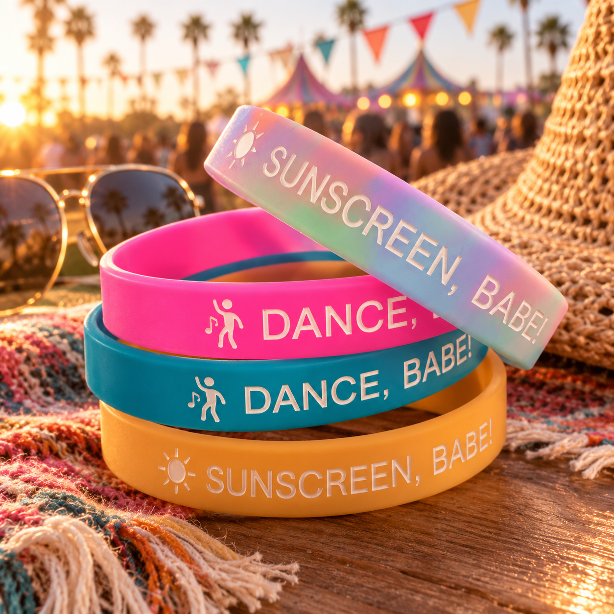 Paste Tye Dye "Sunscreen, Babe" Bracelet