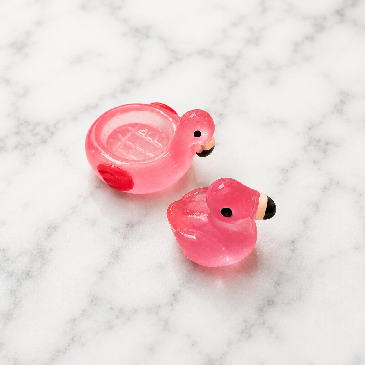 Translucent Mini Flamingo w/ Floaty