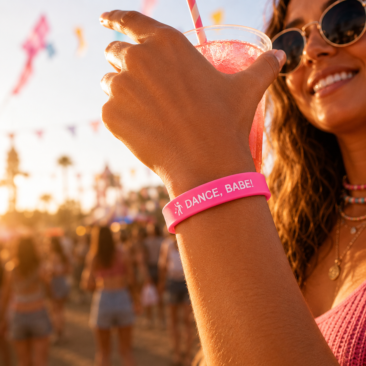 Pink "Dance, Babe" Bracelet