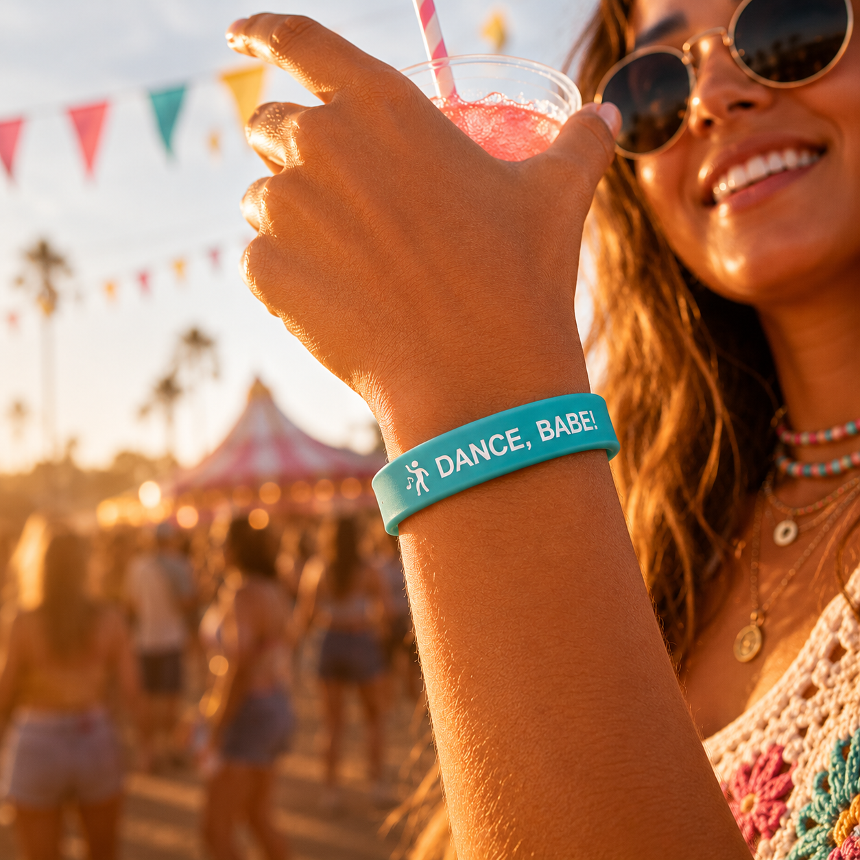 Blue "Dance, Babe" Bracelet