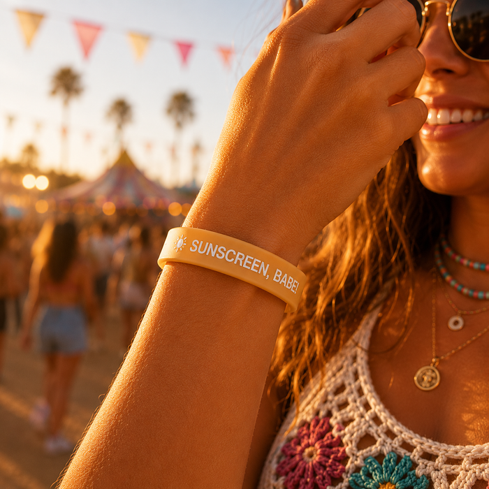 Golden Yellow "Sunscreen, Babe" Bracelet